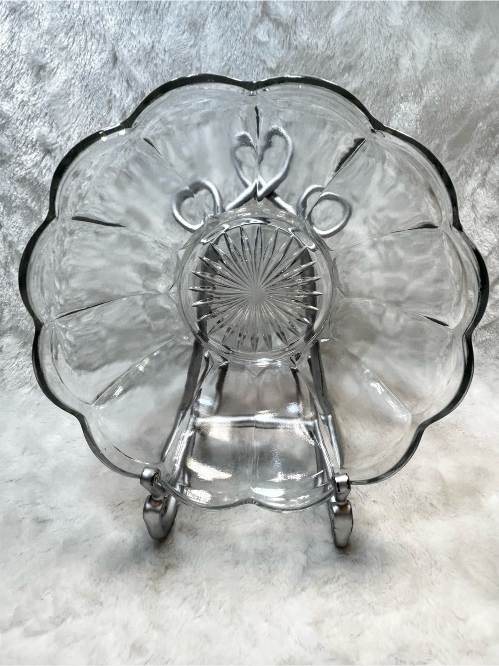 Vintage HEISEY Glass Colonial Paneled Pattern Small Fruit Bowl Dish